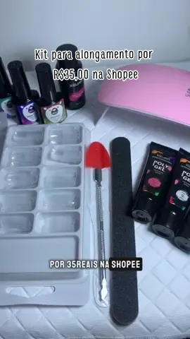 Comprei um kit de alongamento completo por R$35,00 na shopee #softgel #unhasdegel #nailsdesignerporamor #moldef1 #alongamentodeunhas #shopee 