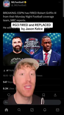 Why not keep both of them? #nfl #jasonkelce #rg3 #traviskelce #espn 