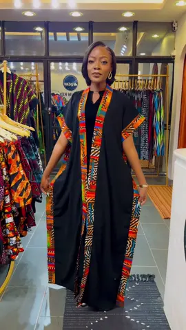 Sleeveless Kimonos with a hint of ankara😍🔥 Available in store . Ksh 2500/= #AfricanInspired #SleevelessKimono #MadeinKenya 