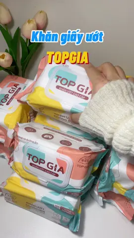 Khăn ướt topgia siêu tiện lợi mà bao bì xinh xỉu #thichdautay🍓 #xuhuong #vtvcab #khanuottopgia #topgia 