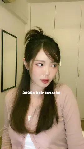 Quick and easy 2000s hairstyles 💖 #hair #hairstyle #hairtutorial #easy #hairtok #2000s #fyp 