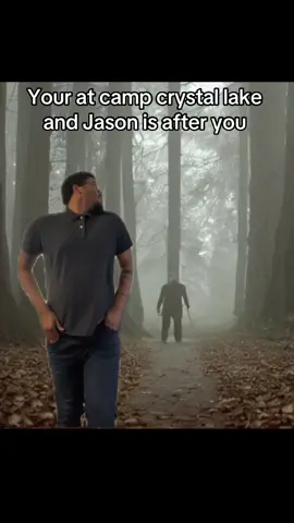 Run for your life but make it sexy #greenscreen #fyp #horrorfilm #fridaythe13th #jasonvoorhees 