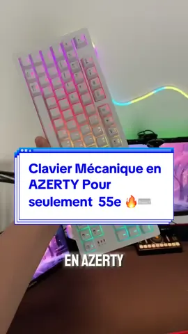 Clavier en Azerty mécanique 🔥⌨️ -Marque : Tecurs -switch Rouge -En Azerty -En format TKL (75%) -Filaire, 2,4GHZ ou bluetooth Le lien est en biographie tiktok 👍⌨️ #tecurs #clavier #claviermecanique #keyboard #gamingkeyboard #asmr 