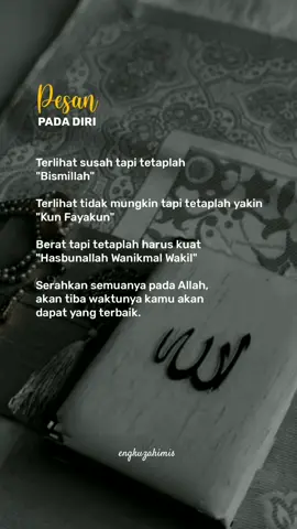Pesan Pada Diri #quotesaesthetic #bersyukurselalu #engkuzahimis #qoutes #katakatamotivasikehidupan #fyp 