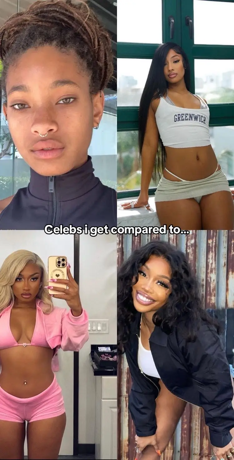 So basically rubi when i have no makeup on and megan when i do 😂 #celebsigetcomparedto #celebrities #prettygirls #foryou 