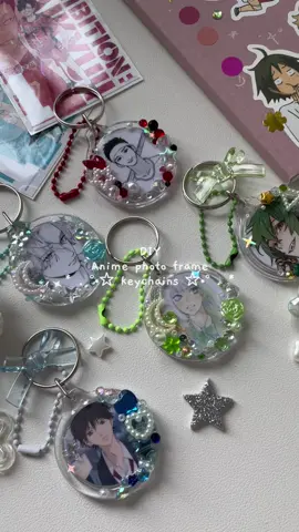 so sparkly and pretty >~<🌟 #fyp #DIY #anime #manga #keychain #knt #bluespringride #horimiya #kou #sawako #cute 