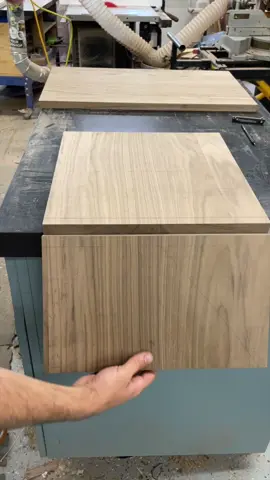 I’m pretty excited about it…..this is a tambour door which is pretty much strips of wood glued to cloth with @titebondproducts . It makes for some pretty cool furniture with a unique look! It’s like a real wood waterfall 😆 #woodworker #woodworking #tambore #walnut #fyp 