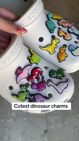 Cutest dinosaur charms #jibbitz #croccharms #crocs 