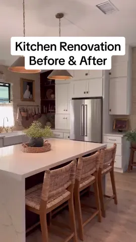 Kitchen Renovation Before & After! 🤩 #homerenovation #renovation #interiordesign #interiordesigner #DIY #diyrenovation #homeimprovement #homeproject #kitchenrenovation 