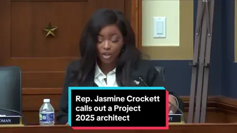 Rep. Jasmine Crockett (D-TX) underscores key points from Project 2025: 