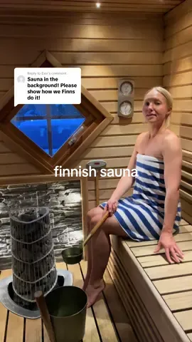 Replying to @Essi don't come at me saying you're not supposed to throw water on a finnish electric sauna stove 😂 #finnish #sauna #saunatok #finland 