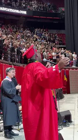 I was so honored to be asked to sing the national anthem at my graduation! It ended up being one of my favorites ever!! 🤍👀 #grad2024 #graduation #nationalanthem #starspangledbanner #singer #sing #fyp #unlv 