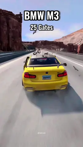 How Many Gates Needed To Stop The BMW M3? #beamngdrive #beamng #gaming #car #bmw #bmwm3 #fyp #foryou #foryoupage  @VEO🏅 