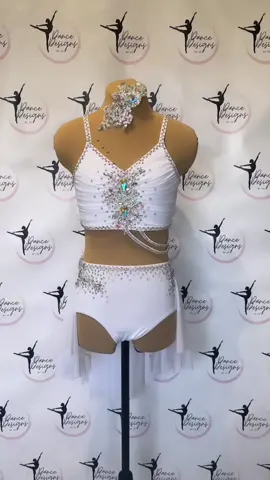 🤍 #dancedesignsbyjo #costumemaker #dancecostume #lyricalcostume #lyrical #lyricaldance #dance #dancer #stagecostume #whitelyricalcostume #white #sparkle #dancecomp #competition 