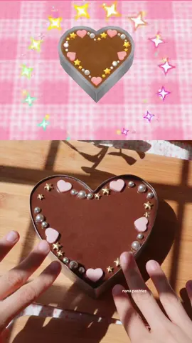 ganache from cooking mama in real life ❤️ following mama’s steps ~ part 1 | cooking mama’s pastries recreation series 🏷️ #cookingmama #kawaiifood #cutefood #chocolateganache #cakedecorating #baking 