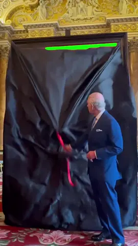 King Charles Portrait Reveal | Green Screen #kingcharles #kingcharlesiii #kingcharlesportrait #theroyalfamily #king #uk #england #meme #memes #fyp 