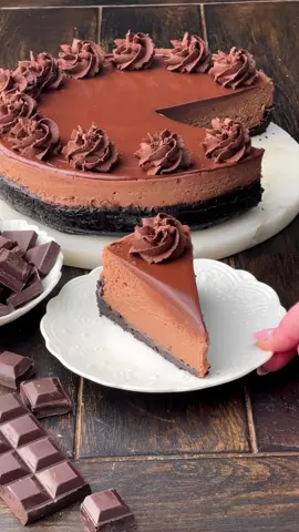 CHOCOLATE CHEESECAKE 🍫✨🤎 #chocolatecheesecake #cheesecake 