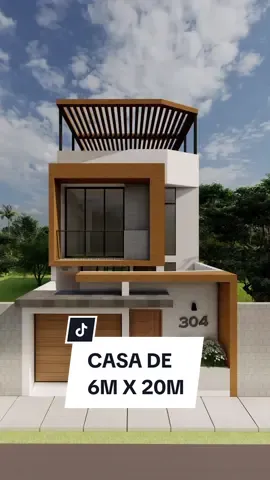 °| CASA MONTERRICO |° °Diseño arquitectónico para una vivienda de 120 m2 ( 6m x 20m) °Proyección a 2 niveles + terraza 📍Ubicación: Chiclayo, Perú Diseño: @Alexandra Guzmán  #arquitectura #diseñodeplanos #planosarquitectonicos #arquitecturaperu #diseñoarquitectonico