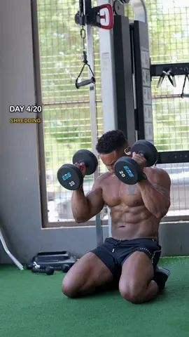Day 4/20 Shredding  Today I did a dumbbell only workout  (High intensity to help burn a lot of calories) Hope you enjoy this one Sick and tired of being average… Mood for indefinite time 😤 Let’s burn 🔥  3 SETS REP RANGE ON SCREEN  60 SEC BREAKS #shredding #fitnesscoach #workoutchallenge #shreddingweight #weightloss #weightlossjourney #fitnessjourney 