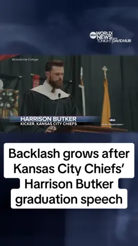#KansasCity #Chiefs' #HarrisonButker is facing #backlash after his #commencement address at #BenedictineCollege. Butker sounded off on working women and called #Pride month a 