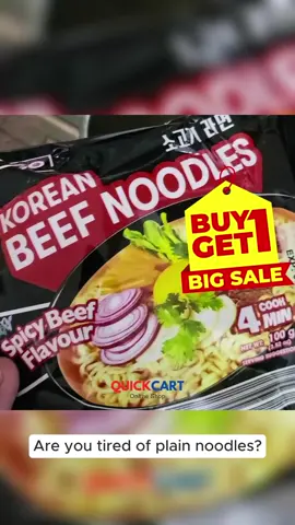 K-GO Korean Beef Noodles 100g with Buy 1 Take 1 Promo Tikman ang kakaibang sarap ng K-GO Korean Beef Noodles! 🇰🇷🍜 Sa bawat 100g pack, mararanasan mo ang rich at spicy beef flavor na perfect pang-comfort food. Napakadaling lutuin, kaya't swak na swak para sa mabilis na meryenda o hapunan. Siguradong magugustuhan mo ang Korean twist sa noodles na ito. Kaya't subukan na ang K-GO Korean Beef Noodles at mag-enjoy sa spicy beef goodness! #KGOBeefNoodles #SpicyBeef #EasyToCook #SarapKoreanStyle