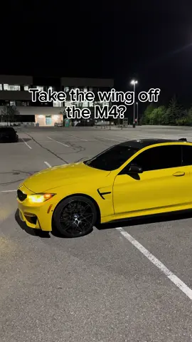 M4 with the wing>  #fyp #foryou #cartok #m4 #bmw #carsoftiktok #racing #dreamcar 