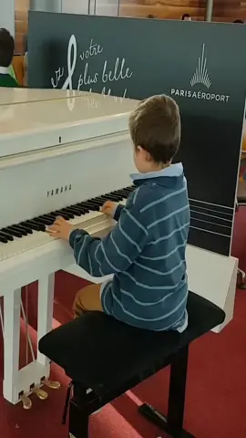 A boy with excellent piano playing skills #music #piano #pianocover #public #csnpiano 