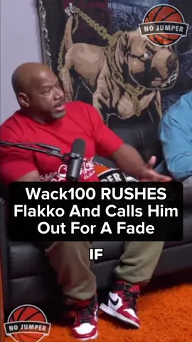#Wack100 rushed #Flakko live on stream. 👀😳 #nojumper #adam22 #podcastclips #interview #fyp 