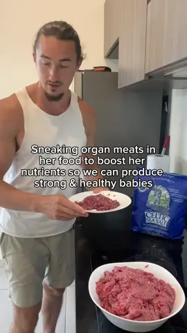 Organ meats are 👑 I add organic grass fed and grass finished minced organ meats to our ground beef to increase the nutrients  Organ meats are some of the most nutrient dense foods on this planet.  Often looked at as gross... they can also have a strong taste... which Paulina doesn’t always like so “sneaking” it into food to hide the taste is the best way to do it lol  Our primitive ancestors knew the importance of proper nutrition especially for mothers and fathers to be.  They would make them eat a special diet for around 6-24+ months prior to conception to make sure their bodies had the nutrients needed to properly develop a baby  Our food today is often lacking the nutrients they used to. Our soil depending on the farming practices is becoming depleted and it’s having an impact on our overal health But more so the future generations health.  Although we don’t plan on having kids yet, we are preparing well in advance to make sure WE as a whole can be as healthy and strong as possible.  Not just physically/externally but also internally, emotionally and spiritually  So we can give our kids the best gift possible.  Health.  Even if we weren’t planning on having kids I’d still add in organ meats to help with overall health and well-being  Coach Dustin  #couples #couplegoals #health #healthandwellness #healthandfitness #organmeat #organic #nutrition #nutritiontips #healthtips #humor #funny #babies #truth