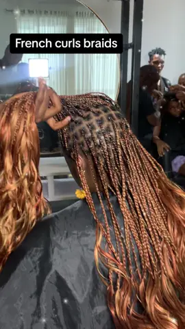 French curly braids  Quantity - 5 bundles  Colour-27/30 and 350 - Book an appointment with us via dm/ whatapp 07011659150 - Location: 7a, Bisaola durosimi etti Lekki phase 1 (D’agora mall) #atikebydemibeautyhub #frenchcurlybraids #lekkisalon #braidsinlekki #hairsaloninlekki #tgif #fyp #explore #atikebydemibeautyhub 