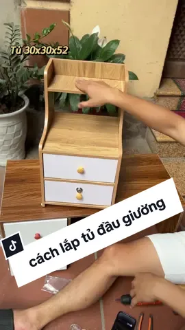 cách lắp tủ đầu giường dáng mới có khoá #vie #decor #tudaugiuong #tabdaugiuong #xuhuong #cachlaptudaugiuong #cachlap 