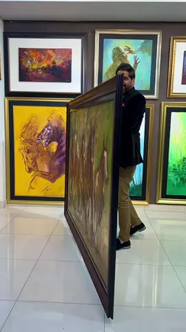 Ask me to show you poetry in motion and I will show you my horse painting. 🐎👨‍🎨  #horse #painting #impressionism #masterpiece #pallet #knife #available #beauty #quality #art #display #empireofart #sidhusgallery #bahriatown #rawalpindi 