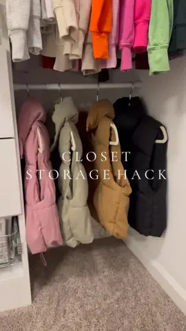 Best closet hack that takes seconds to install for extra hanging storage! 😍👚 On my Amzon under “Closet Organization” link in bio #organization #organized #closethacks #organizedcloset #closetorganization #closetgoals #closetcleaning #closetcleanout #asmr #asmrsounds #motivation #satisfying #CleanTok #roomrefresh