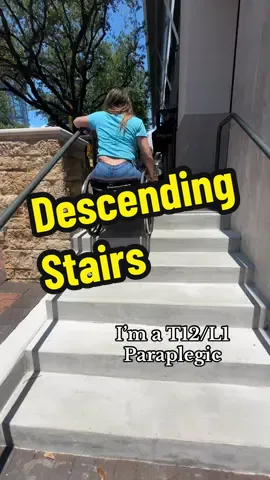 I have been in a wheelchair for 22 years and learned a few techniques of how to be independent in a chair. The skills i learned gave me confidence and independence in case, there is an emergency and ramps or elevators dont work. I was trained by my PT. #wheelchairlife #disabledcreator #tiktoklifestyle #tiktokdisability #wheelchairskills 