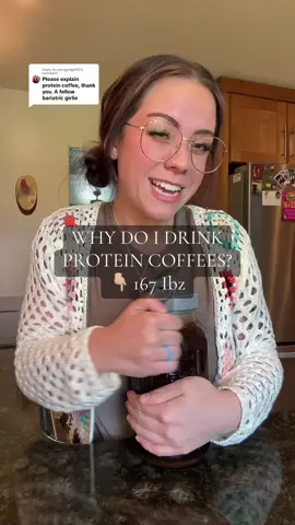 Replying to @avengedgirl95 protein shakes help keep me full between meals and help me hit my protein goals every day 😇 #proffee #proteincoffee #proteinshake #highprotein #fitnessjourney #bariatric #csepartner #cleansimpleeats @Clean Simple Eats 