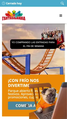 Comprar las entradas para Fantasilandia es tan fácil, que cualquiera lo puede hacer ¿qué esperas? 🎢 Parque abierto todos los fines de semana y festivos de 12:00 a 19:00 hrs ✨ #Meme #MemeCut 