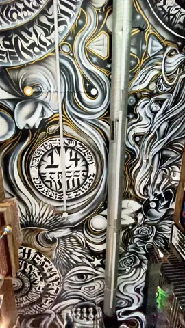 1 of 3 in Washington DC. This one is at 1718 14th street NW. Lots of life experience went into the creation of this piece. Love, danger, birth and death, joy, passion, salvation and reflection. This mural is very important to me because it marks the beginning of a new chapter of my life.  Thank you to Makary and fam for your kindness and hospitality and for being a good friend and business partner. Thank you Mariah Anne for your eyes 👀. See ya’ll again soon! 🤜💥🤛