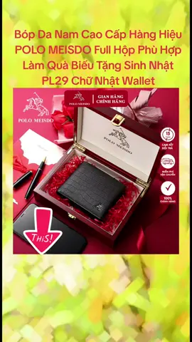 Bóp Da Nam Cao Cấp Hàng Hiệu POLO MEISDO Full Hộp Phù Hợp Làm Quà Biếu Tặng Sinh Nhật PL29 Chữ Nhật Wallet #xuhuong #tiktok #fyp 