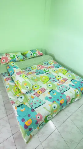 สีเขียวคุมโทนมากก💚 #ผ้าปูที่นอน #ห้องนอนมินิมอล 