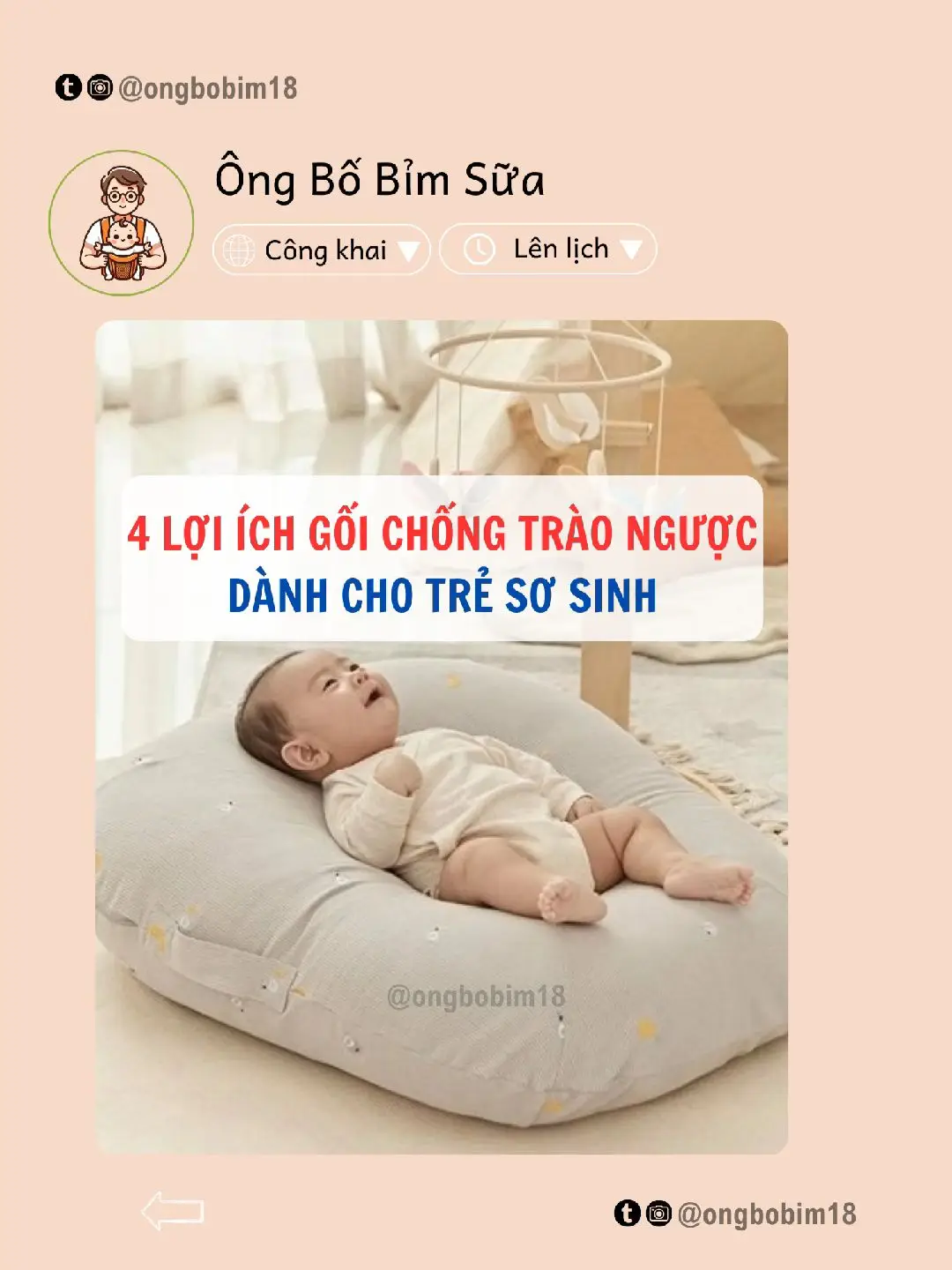 4 lợi ích gối chống trào ngược dành cho trẻ sơ sinh: 1. Hỗ trợ mẹ khi cho bé bú tự nhiên  2. Tránh tình trạng bị nôn trơ sau khi ăn  3. Họ trợ cải thiện tình trạng trào ngược dạ dày ở bé 4. Giúp bé ngủ ngon hơn #goichonggiatminh #goichonggiatminhchobe #goichongmopdauchobe #goichongbepdau #goichongtraonguocchobe #goichongtraonguocchobe #goichongtraonguoc #ongbobimsua 