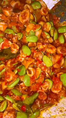 cumi sambel pete 😋 #masakansimple #kuliner  #streetfood  #mukbang #asmr  #fyp  #artsayunk 