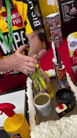 Our world famous Big Wipes demonstration. FAQs:  👊No, there is no barrier cream.  👊Yes, Big Wipes work best when you remove the nasty chemicals from your skin as soon as possible. This is also in your best interest.  👊No, Big Wipes do not contain any toxic ingredients 👊Yes, they are dermatologically and cosmetically tested and approved.  👊Yes, we insist you read the labels and dispose of them responsibly and not throw them down the toilet.   #bigwipes #cleaning #cleaninghacks #wipes  Thank you to @Nample for shooting and posting this video. 🙏