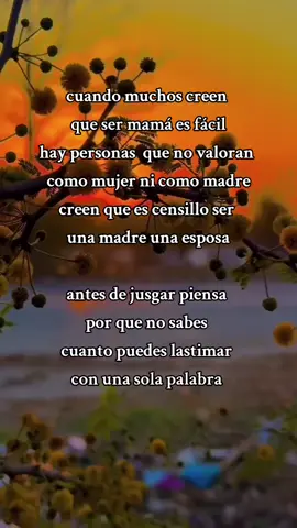 una madre ,una esposa,una mujer necesita ser amada y respetada 