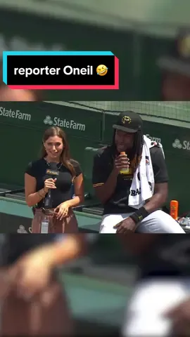 Oneil with his best reporter impression 😂 #MLB #pirates #sports 