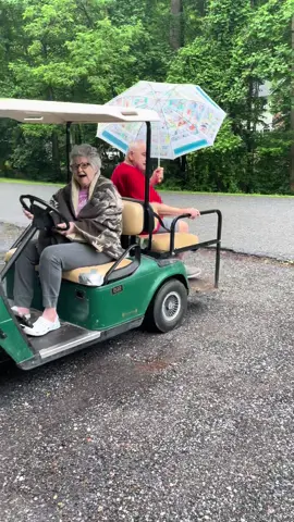 Not a day goes by without pure chaos 🤣😭😅☔️ #grandpa #grandparentsoftiktok #golfcart #funny #jockandbelle #humor #grandma #marriage #Love #tildeathdouspart #61yearsofmarriage #grandparents 