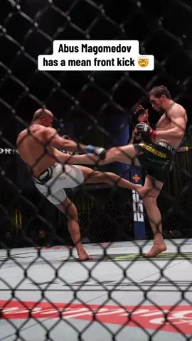 Abus is not big on hugs but knows how to throw a heavy front kick 😳#abusmagomedov #UFC #mma #ufcevent 