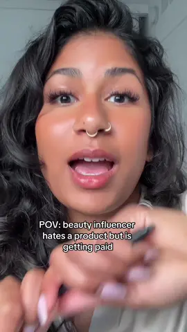 Pov: beauty influencer hates a product but is getting paid 🤑🤑 all jokes! #funny #satire #beautyinfluencer #influencersbelike #influencers #pov #beauty #influencersatire 