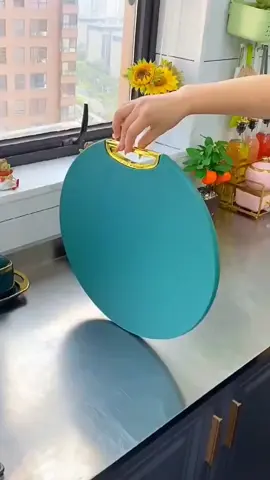 Buy 1 take 1 Plastic Cutting Board Non-Slip Round HDPE Chopping Board for Meat Vegetable Easy Grip Handle Kitchen Knives Green