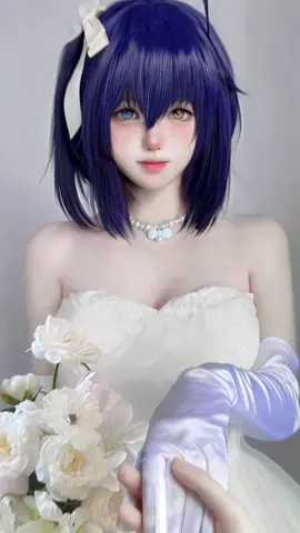rikka in wedding dress🌹 #rikkatakanashi #chuunibyoudemokoigashitai #cosplay #fyp #cosplayer #kuroneko 