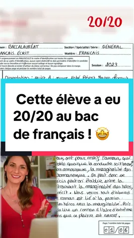 Avoir 20/20 au bac de français, c’est possible ! ✨ Cette élève a obtenu la note maximale l’an dernier. 💯 Je commente sa copie pour vous expliquer comment obtenir vous aussi un 20/20 en #dissertation ! #bacfrancais #bacdefrancais #copie #correction #bonnenote #bac #manonlescaut #lycée #lyceens #révisions 